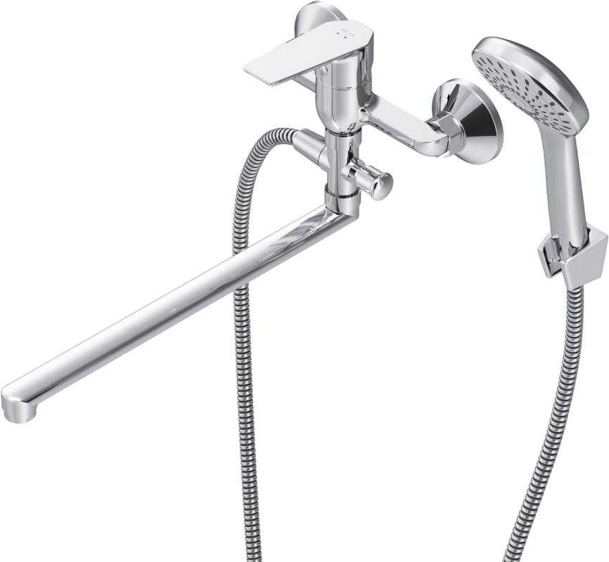 Смеситель с длинным изливом для ванны AM.PM Gem F90A90100 хром