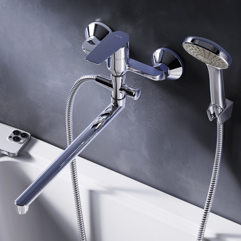 Смеситель с длинным изливом для ванны AM.PM Gem F90A90100 хром