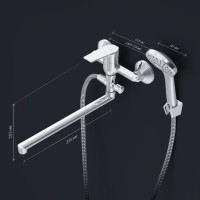 Смеситель с длинным изливом для ванны AM.PM Gem F90A90100 хром