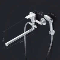 Смеситель с длинным изливом для ванны AM.PM Gem F90A90100 хром Смеситель с длинным изливом для ванны AM.PM Gem F90A90100 хром