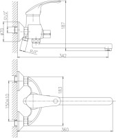 Универсальный смеситель Haiba HB21 HB2221