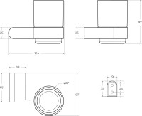 Стакан Cezares Stylus TUMS-01 хром