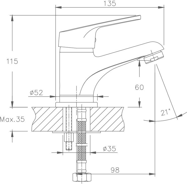 Смеситель для раковины Haiba HB16 HB1016