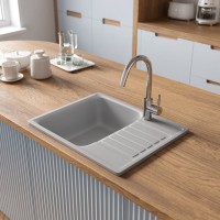 Мойка кухонная Domaci Савона QB 600 платина Мойка кухонная Domaci Савона QB 600 платина