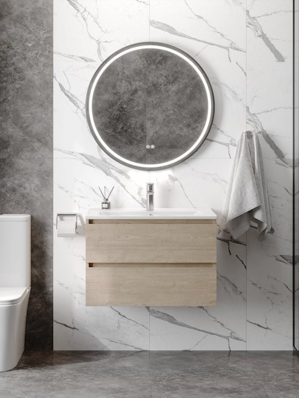 Тумба с раковиной Teymi Laina 75 светлый дуб