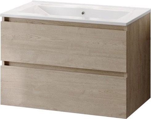 Тумба с раковиной Teymi Laina 75 светлый дуб