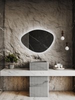 Зеркало CONTINENT Led Alma 100х70 см, сенсорное, с холодной подсветкой