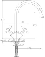 Смеситель для кухни Haiba HB25 HB4525