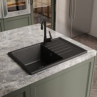 Мойка кухонная Domaci Болонья М-16-002 черная Мойка кухонная Domaci Болонья М-16-002 черная