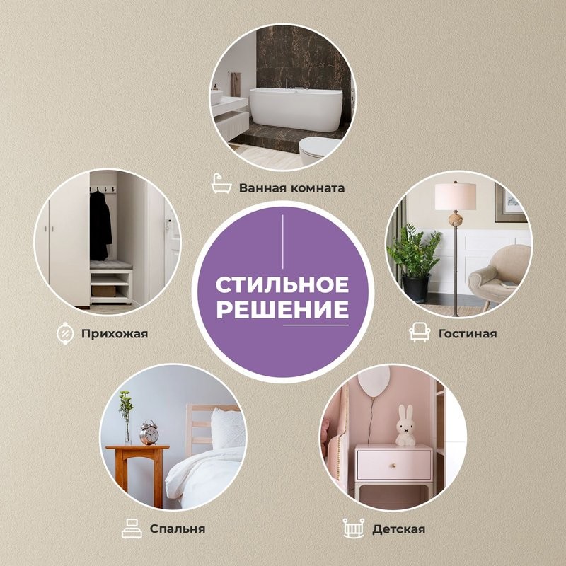 Зеркало Wellsee 7 Rays’ Spectrum 55х80 черное матовое