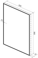 Зеркало Wellsee 7 Rays’ Spectrum 55х80 черное матовое Зеркало Wellsee 7 Rays’ Spectrum 55х80 черное матовое