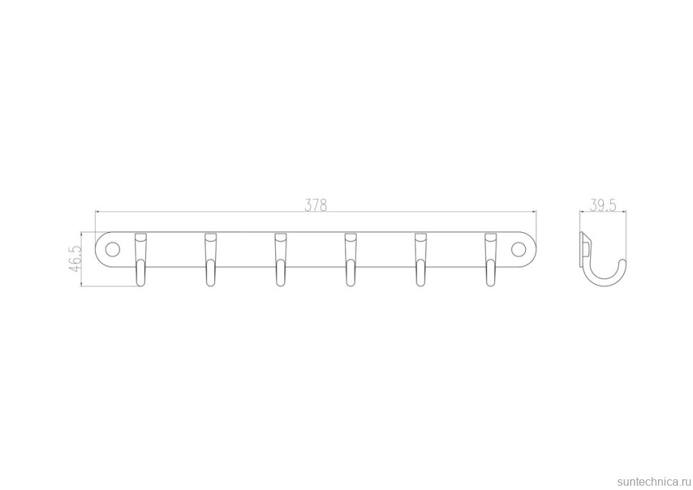 Крючок Wonzon & Woghand WW-9384-6 хром