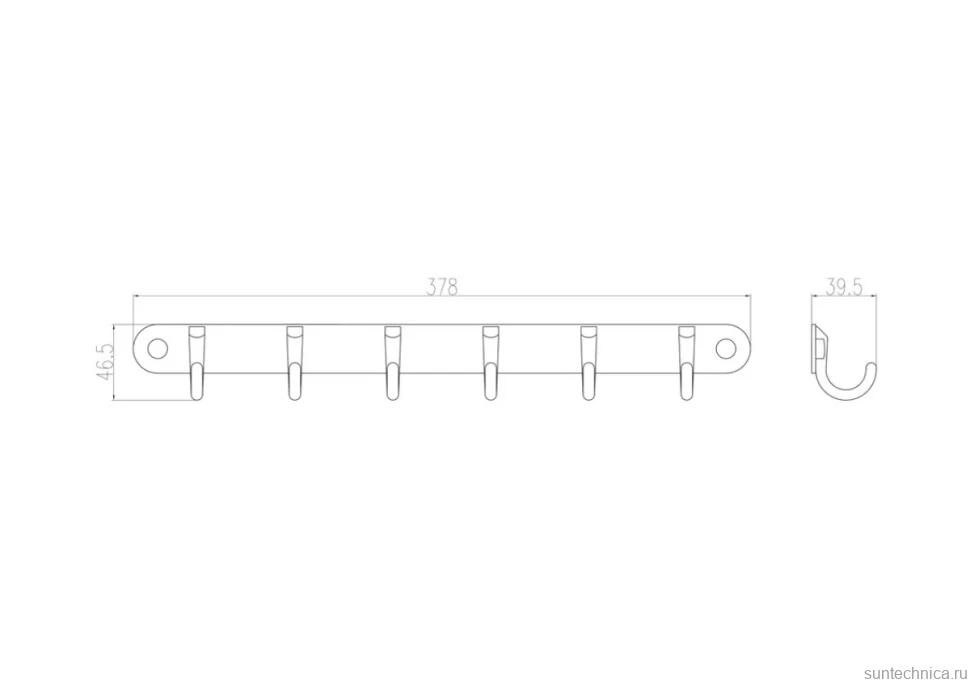 Крючок Wonzon & Woghand WW-9384-6 хром