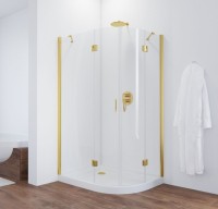 Душевой уголок Vegas Glass AFS-F 120*90 09 01 L профиль золото, стекло прозрачное