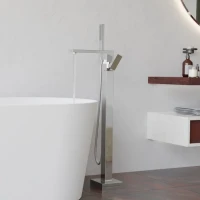 Напольный смеситель для ванны с душем RGW Shower Panels SP-350 хром