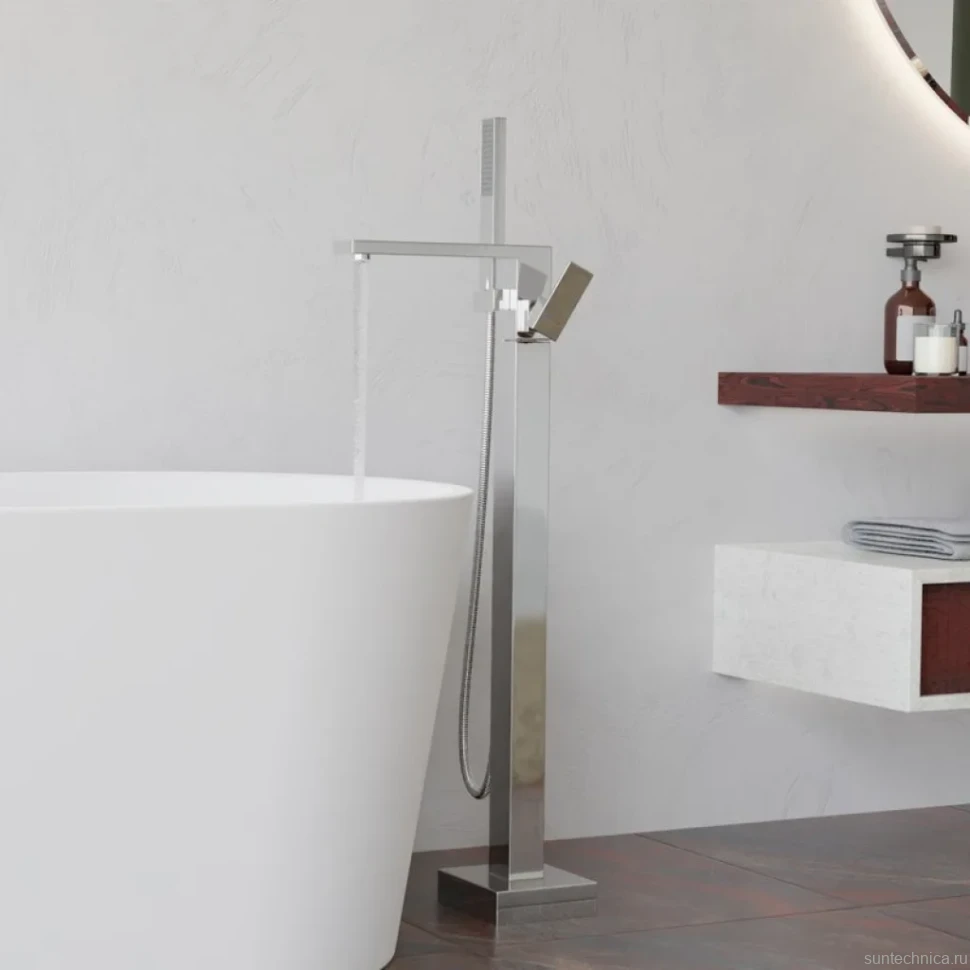 Напольный смеситель для ванны с душем RGW Shower Panels SP-350 хром
