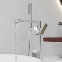 Напольный смеситель для ванны с душем RGW Shower Panels SP-350 хром