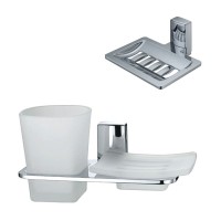 Набор Стакан Wasserkraft Leine K-5026 + Мыльница K-5069 Набор Стакан Wasserkraft Leine K-5026 + Мыльница K-5069