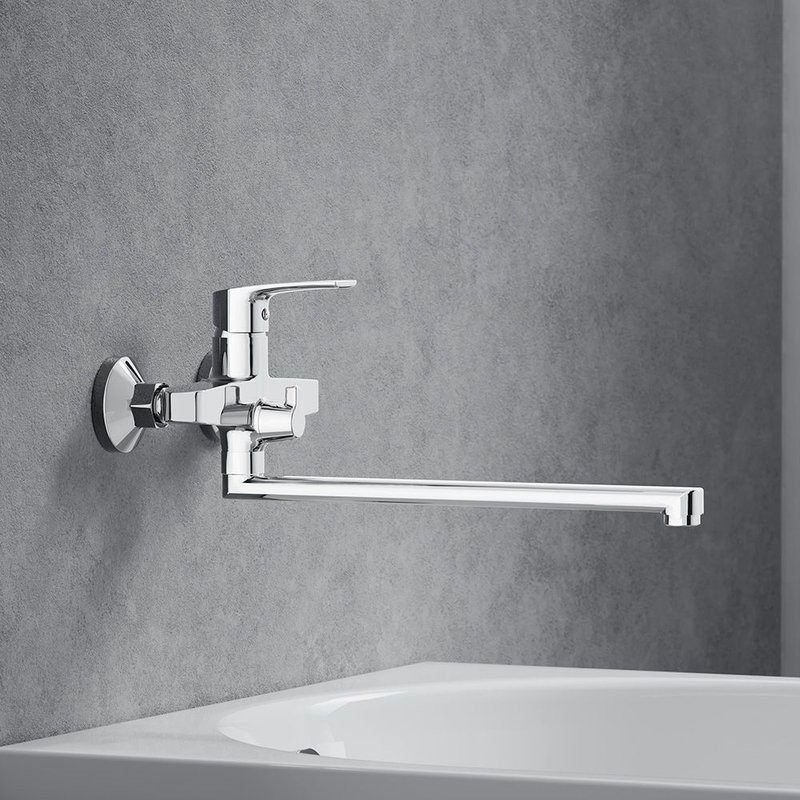 Смеситель с длинным изливом для ванны Damixa Eclipse 489000000 хром