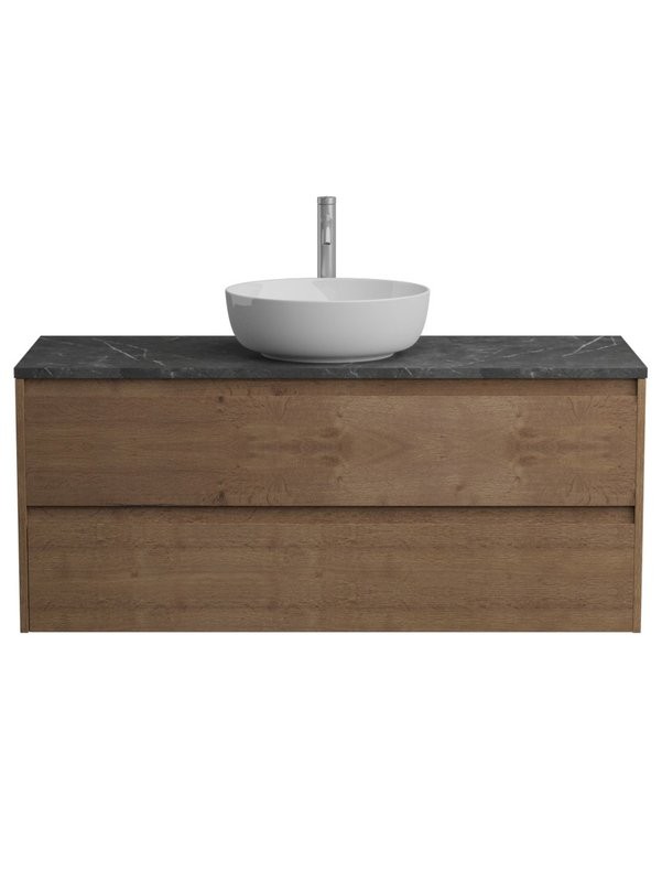 Тумба с раковиной BelBagno Kraft 120 со столешницей, 2 ящика, rrovere tabacco