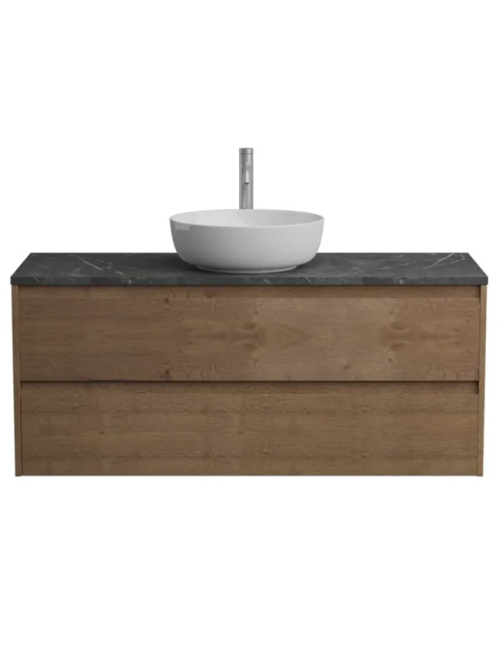 Тумба с раковиной BelBagno Kraft 120 со столешницей, 2 ящика, rrovere tabacco