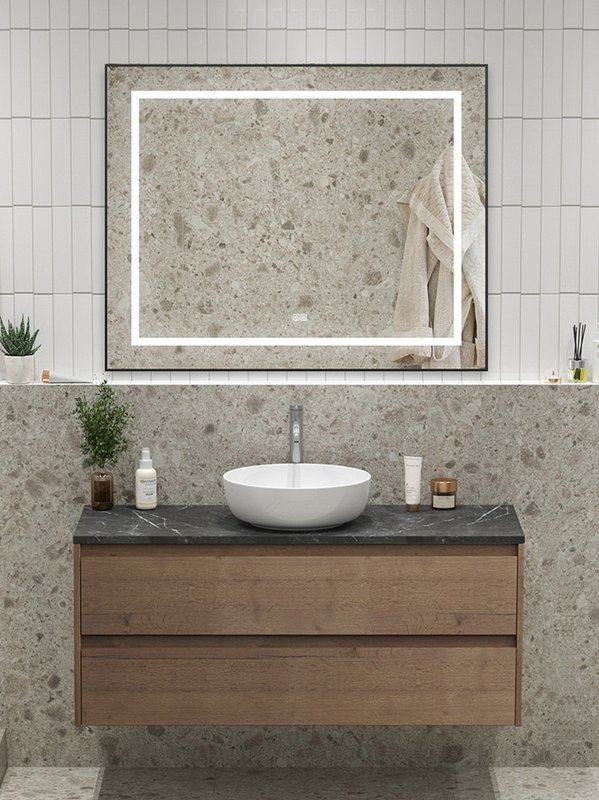 Тумба с раковиной BelBagno Kraft 120 со столешницей, 2 ящика, rrovere tabacco