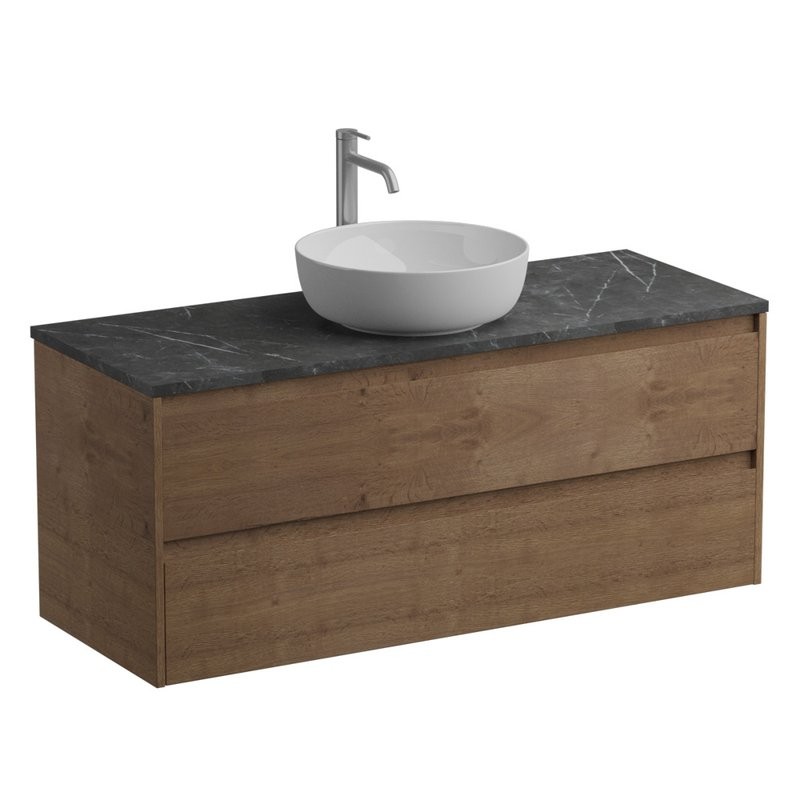 Тумба с раковиной BelBagno Kraft 120 со столешницей, 2 ящика, rrovere tabacco