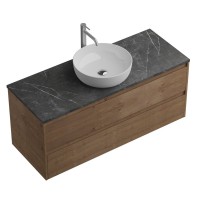 Тумба с раковиной BelBagno Kraft 120 со столешницей, 2 ящика, rrovere tabacco