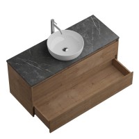 Тумба с раковиной BelBagno Kraft 120 со столешницей, 2 ящика, rrovere tabacco
