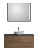 Тумба с раковиной BelBagno Kraft 120 со столешницей, 2 ящика, rrovere tabacco