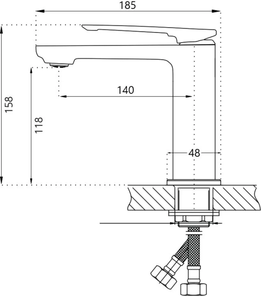 Смеситель для раковины Haiba HB10817-3 пепельный