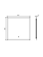 Зеркало Comforty Джанкой 90 с подсветкой, бесконтактный сенсор