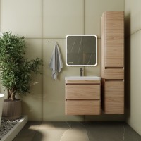 Тумба с раковиной Style Line Атлантика 60 Люкс Plus, подвесная, ясень перламутр