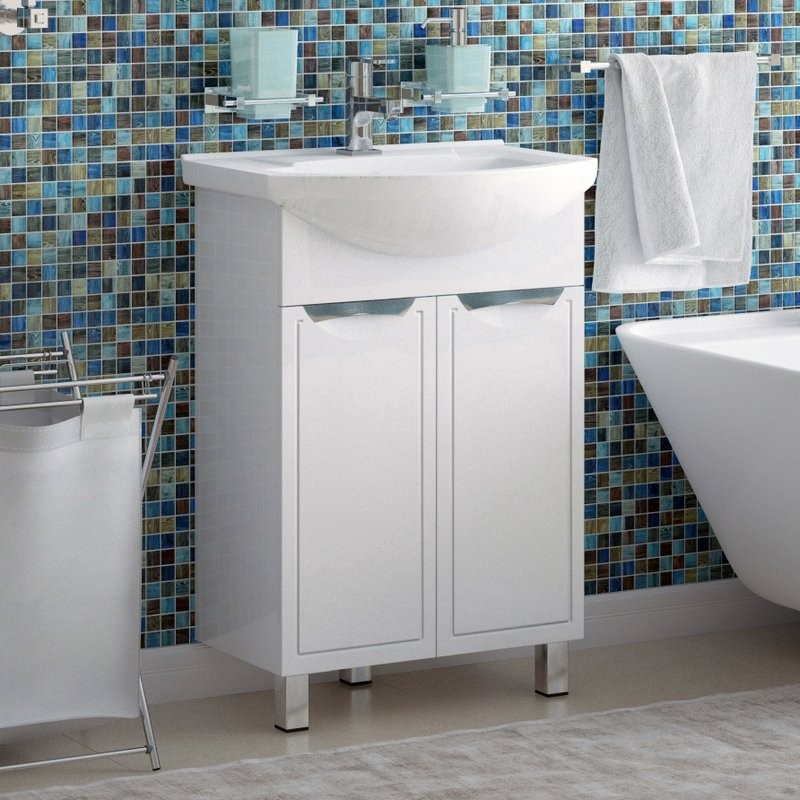 Тумба с раковиной Corozo Монро 50 белая