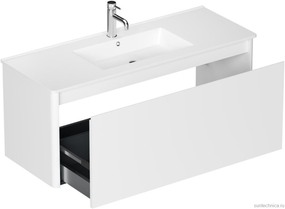 Тумба под раковину без столешницы Allen Brau Gravity 120 1 ящик, матовый белый