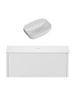 Тумба под раковину без столешницы Allen Brau Gravity 120 1 ящик, матовый белый