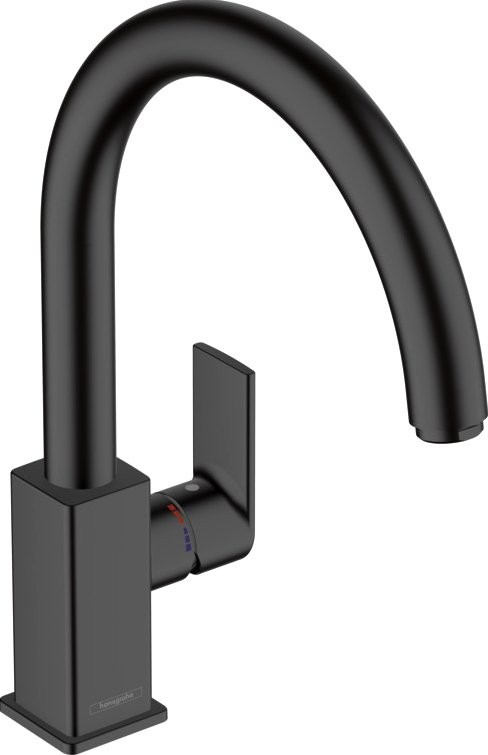 Комплект Смеситель Hansgrohe Vernis Shape M35 71871670 + Фартук черный