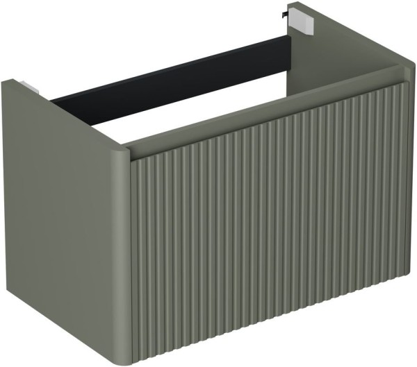 Тумба под раковину без столешницы Allen Brau Gravity 80 1 ящик, с фрезеровкой, матовая олива