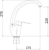 Смеситель для кухни Fashun A54119 сатин