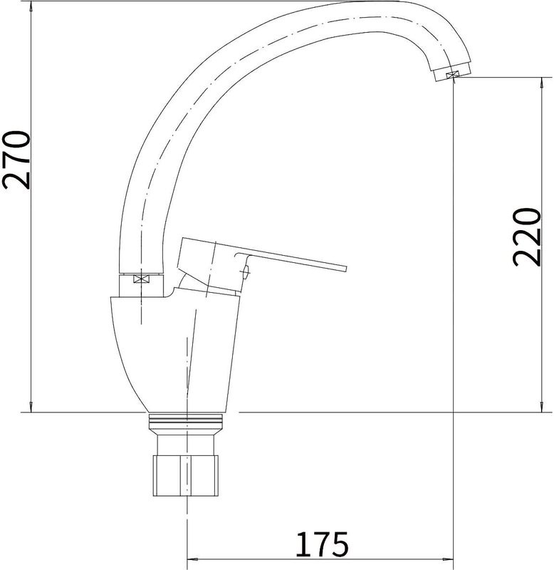 Смеситель для кухни Fashun A54119 сатин