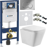Комплект Унитаз подвесной BelBagno Ardente-R BB520CHR безободковый + Крышка BB2322SC с микролифтом + Инсталляция Geberit Duofix UP 320 111.300.00.5 + Кнопка Sigma 01 115.770.21.5 хром + Крепления 111.815.00.1 к стене + Звукоизоляция
