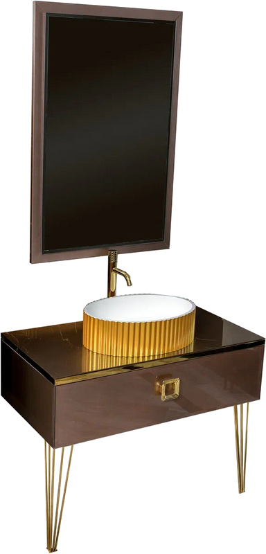 Мебель для ванной комнаты Armadi Art Lucido 100 лиловая, раковина 878-G