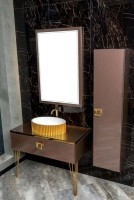 Мебель для ванной комнаты Armadi Art Lucido 100 лиловая, раковина 878-G