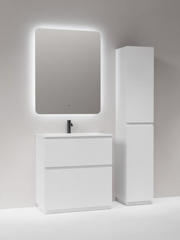 Мебель для ванной комнаты Sancos Folk Floor 80 напольная, bianco, раковина CN7012