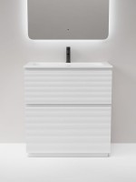 Мебель для ванной комнаты Sancos Folk Floor 80 напольная, bianco, раковина CN7012