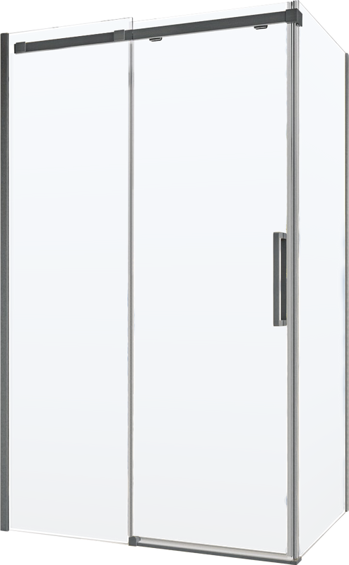 Душевой уголок Veconi Rovigo RV-070GR 120x100, брашированный графит