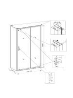 Душевой уголок Veconi Rovigo RV-046 110x70x195, профиль матовый хром, стекло прозрачное