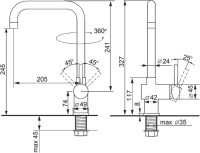 Смеситель для кухни Ulgran U-023 ультра-черный