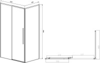Душевой уголок Vincea Slim-N VSR-4SN8012CL 120х80 см, профиль хром