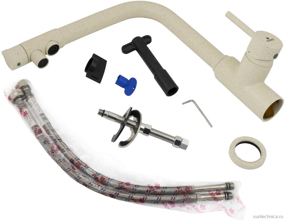 Смеситель для кухни Kaiser Teka 13044-11 бежевый мрамор